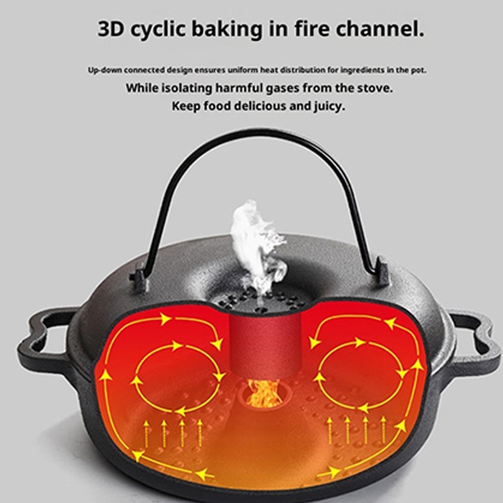 Camping Cooking Pot With Lid - Marmite à chaudron pour la cuisson,