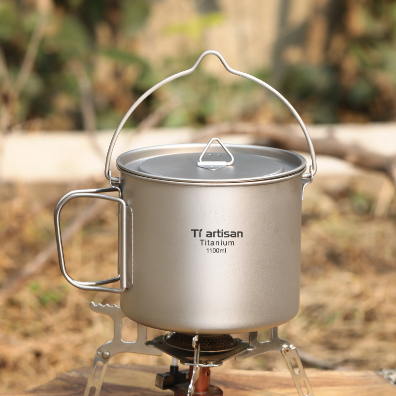 Camping Cooking Pot With Lid - Tiartisan – ensemble de cuisine d'extérieur