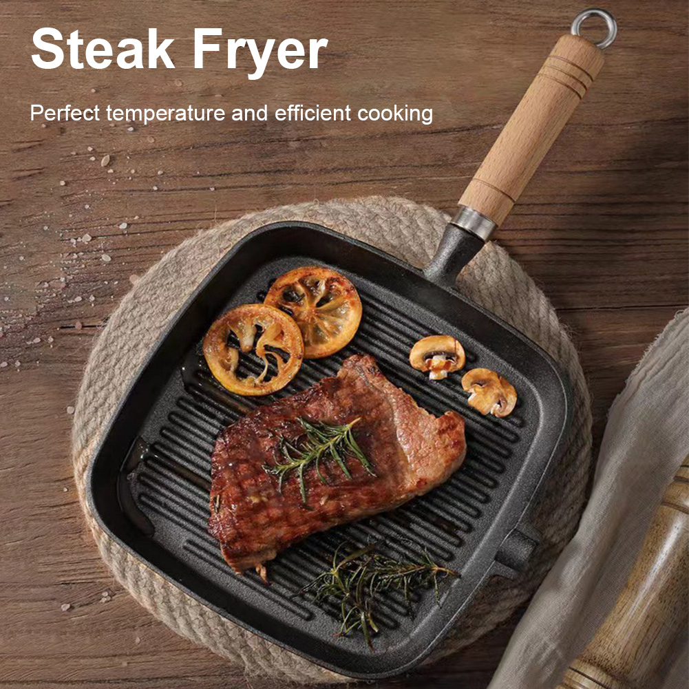 Skillet Cast Iron Camp - Poêle en fer non revêtue antiadhésive