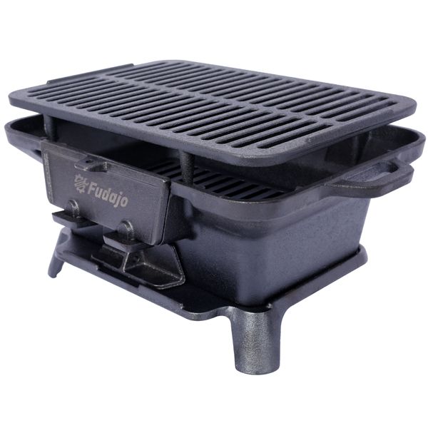 Skillet Cast Iron Camp - Grill au charbon de bois portable