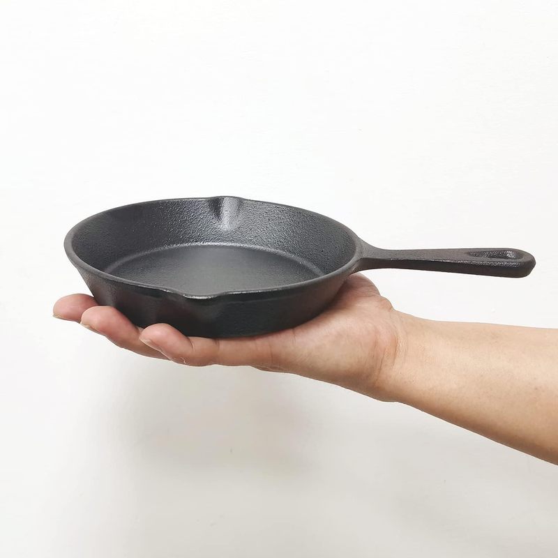 Skillet Cast Iron Camp - Poêle en fonte de 6 pouces,