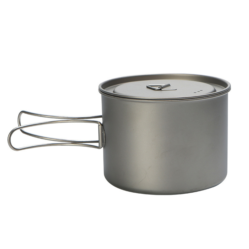 Camping Hanging Cooking Pot - Marmite portable en titane pour pique-nique