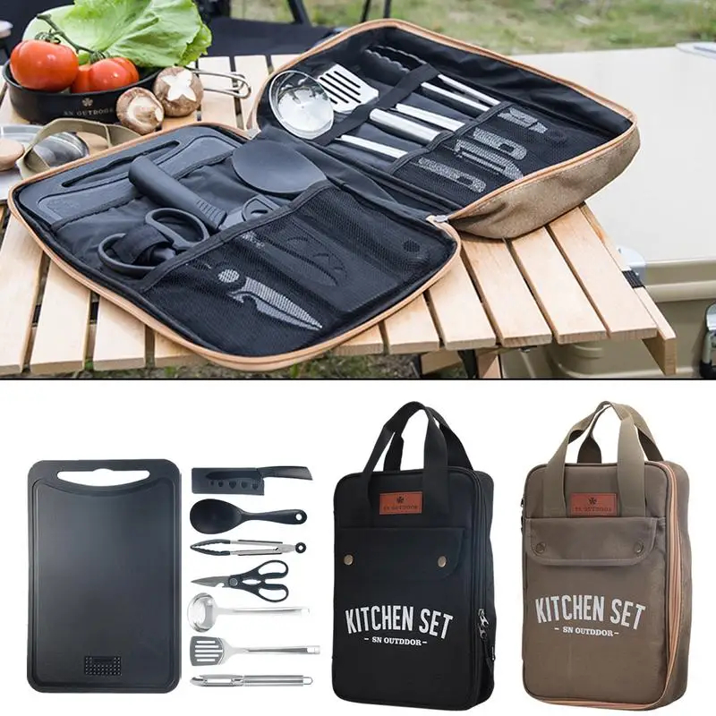 Camping Cooking Hardware - Ensemble de 8 ustensiles de cuisine