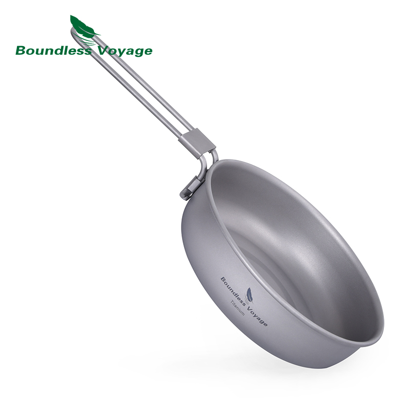Camping Cooking Sets - Poêle à frire en titane ultralégère,