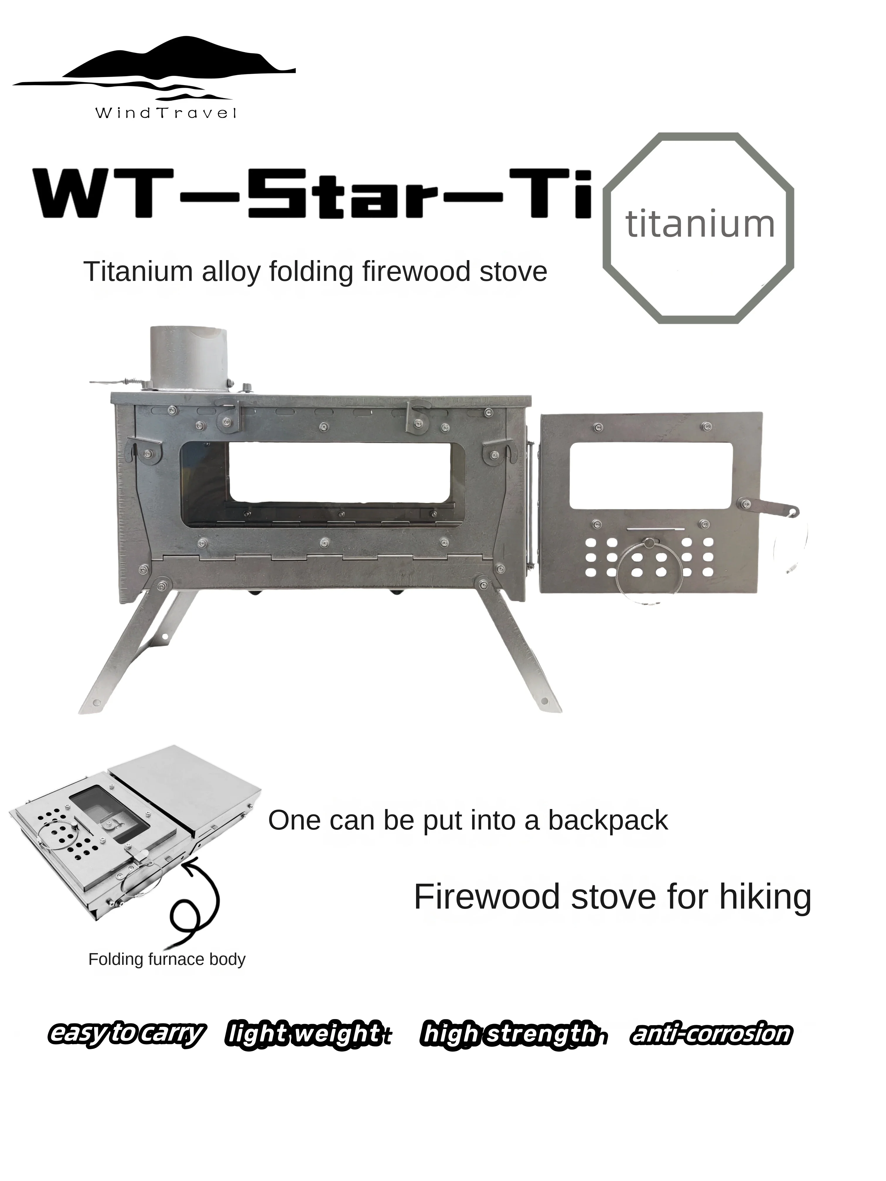 Camping Cooking Gazebo - WT Star-Poêle à bois de chauffage