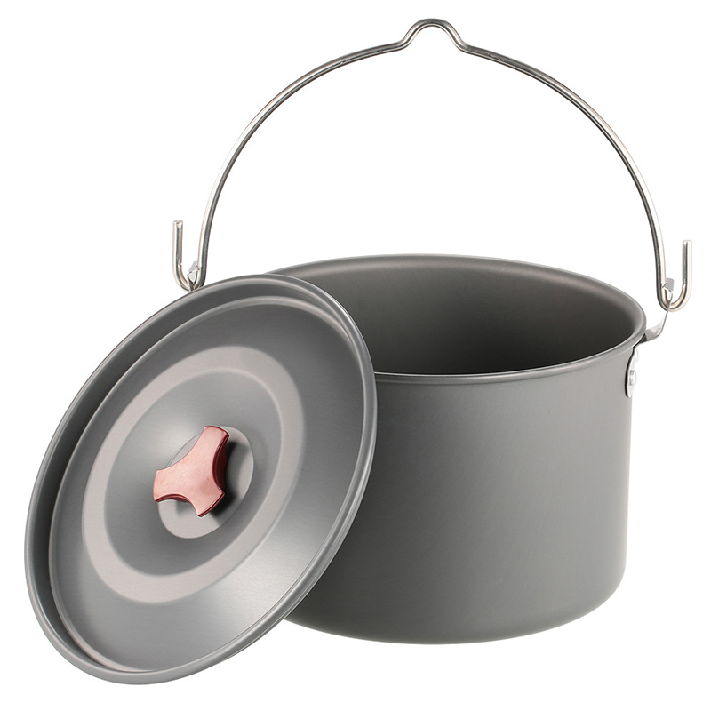 Camping Hanging Cooking Pot - Pots suspendus de camping 4L, trépied
