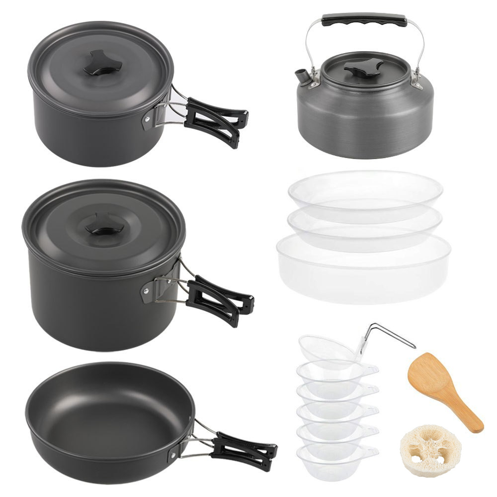 Camping Cooking Set Large - Ensemble de cuisson extérieur de grande
