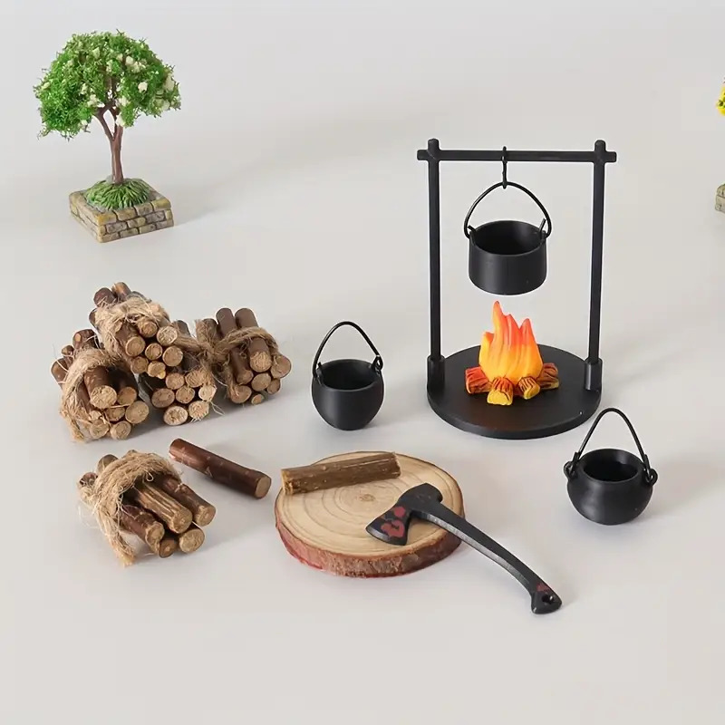 Camping Hanging Cooking Pot - Mini poêle suspendu pour feu de