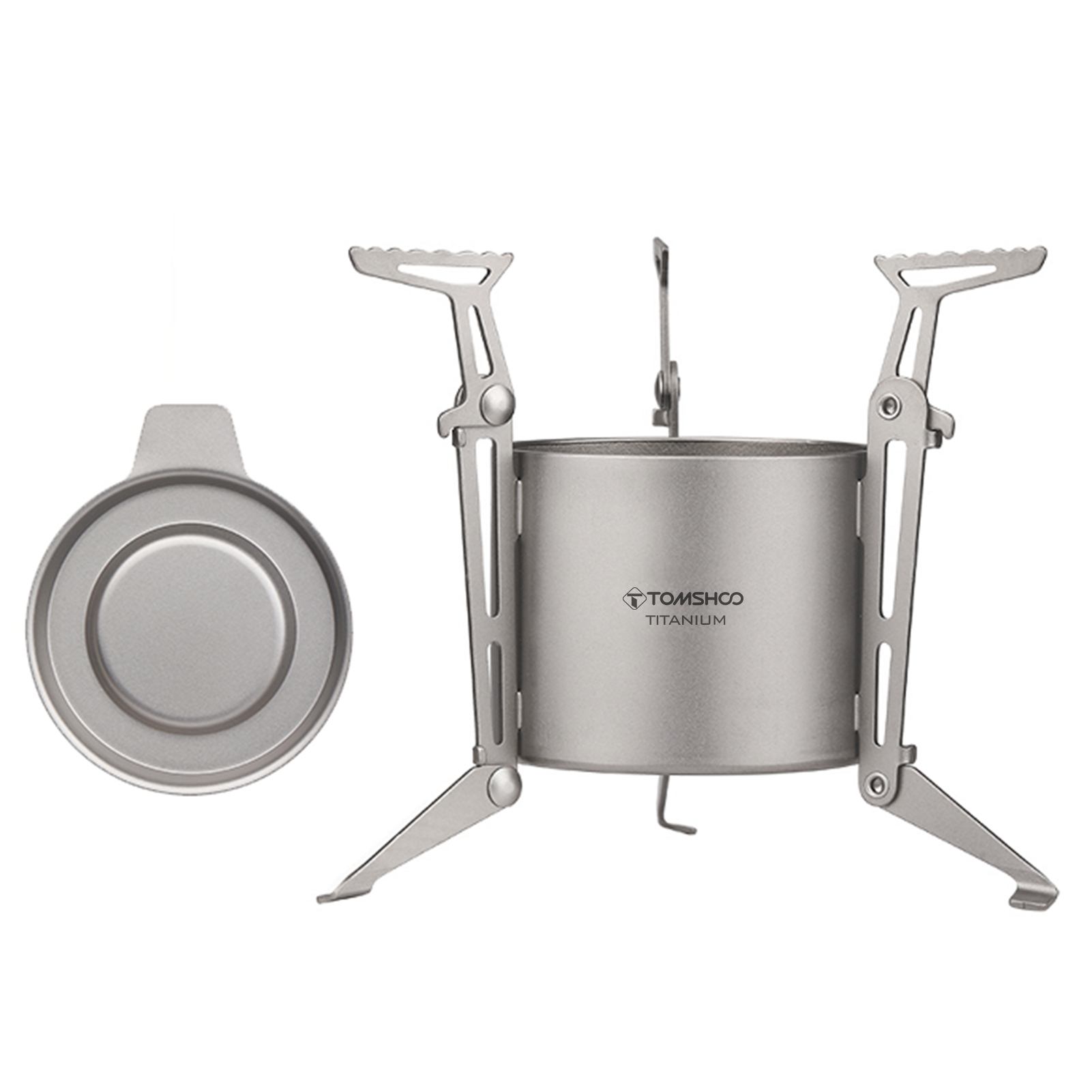 Camping Cooking Pot With Lid - Réchaud à alcool TOMSHOO Ti avec