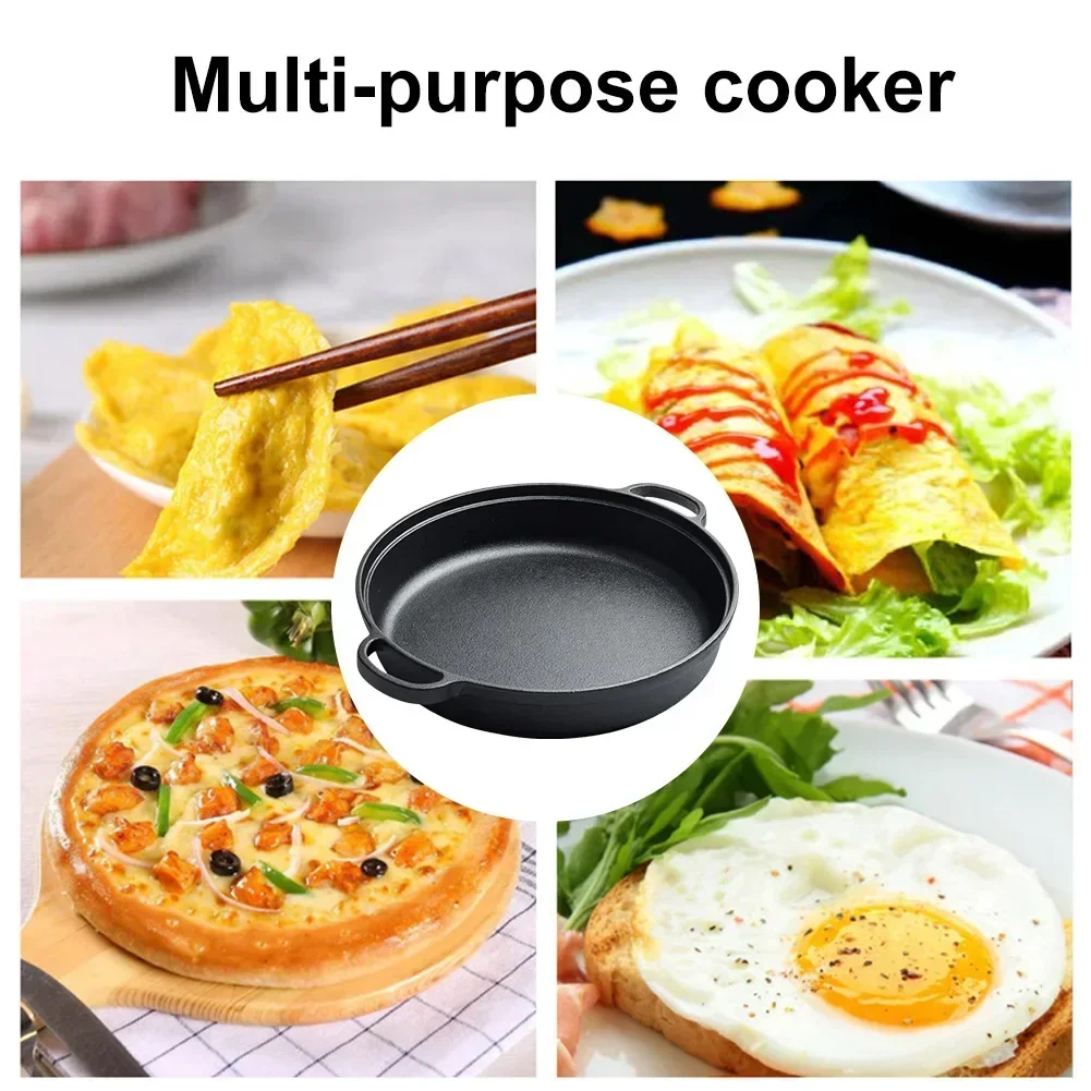 Skillet Cast Iron Camp - Cocotte en fonte avec couvercle poêle,