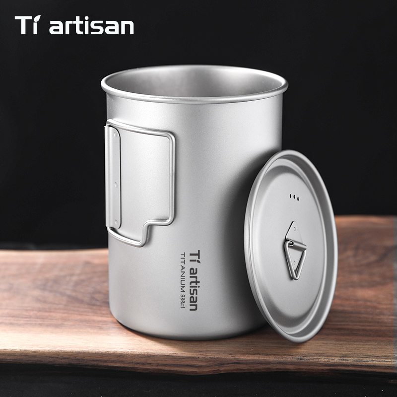 Camping Cooking Set Lightweight - Tiartisan Tasse de camping en titane