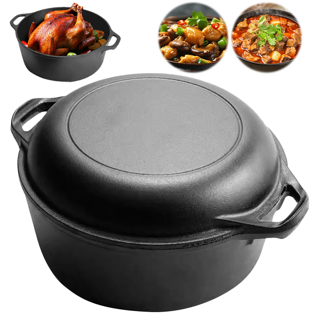 Skillet Cast Iron Camp - Four hollandais 2 en 1 en