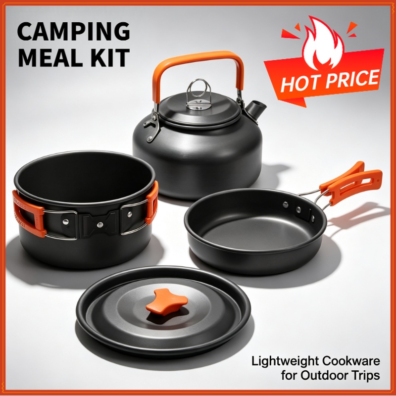 Camping Cooking Hardware - Ensemble de cuisine de camping, ustensiles