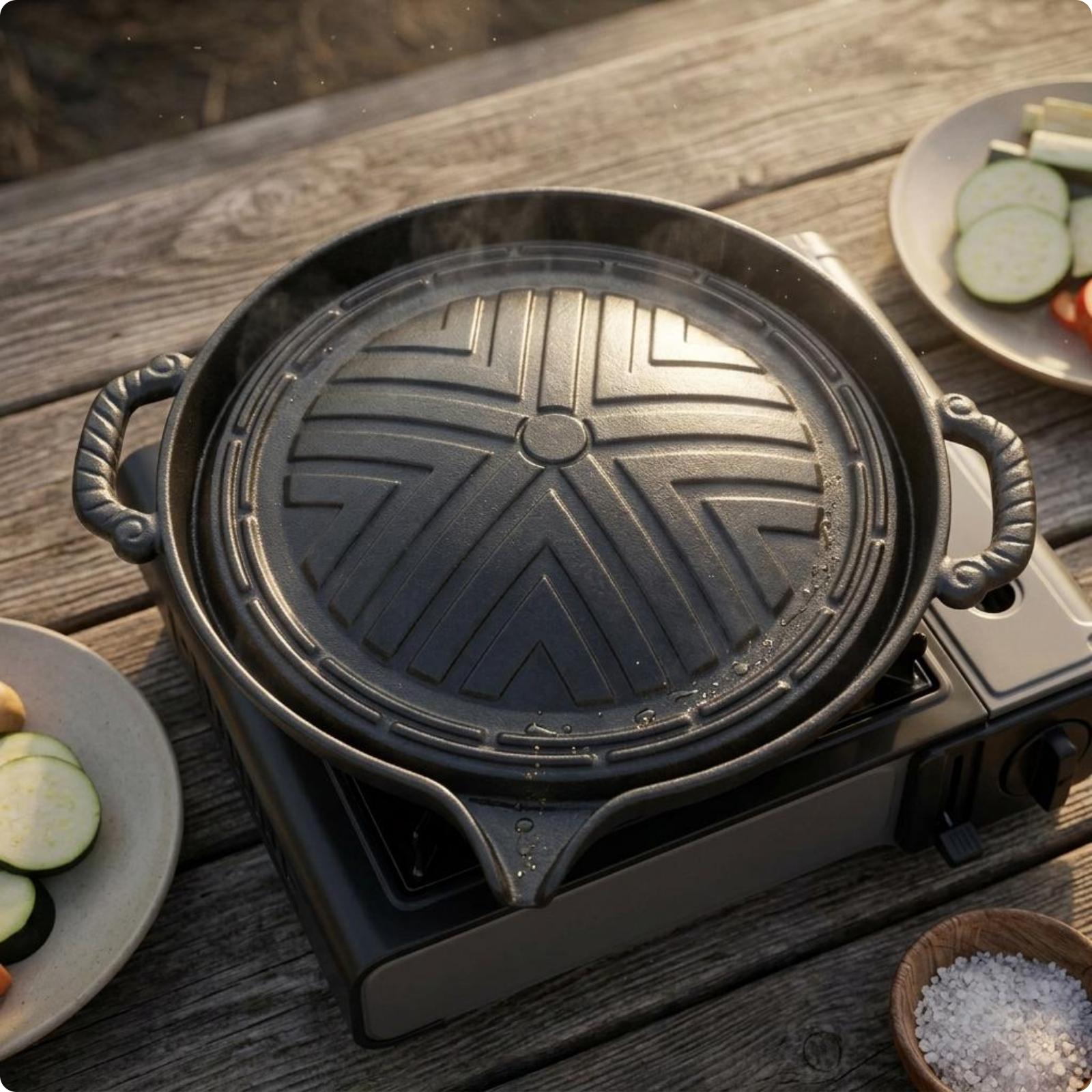 Poêle ovale en fonte pour barb - Skillet Cast Iron Camp avis et prix