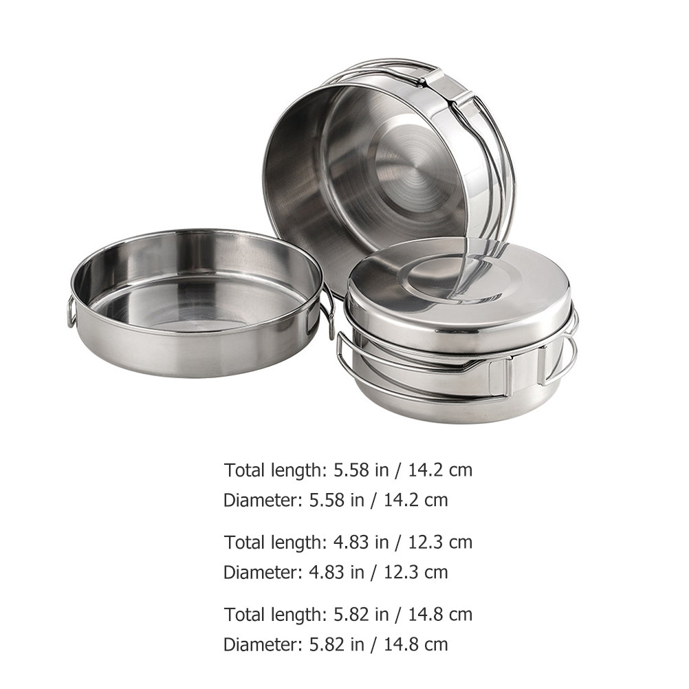 1 ensemble de vaisselle de cam - Camping Cooking Pot Stainless Steel avis et prix
