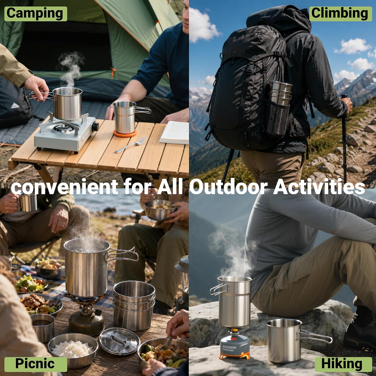 Tasses et mugs de camping plia - Camping Cooking Pot With Lid avis et prix