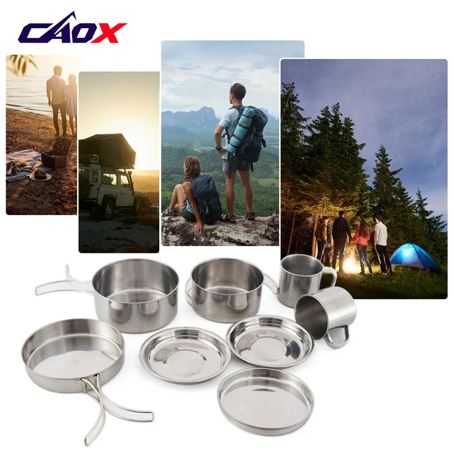 CAOX Ensemble de 8 ustensiles  - Camping Cooking Set Large avis et prix