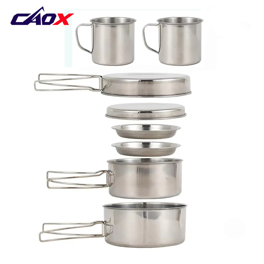 CAOX Ensemble de 8 ustensiles  - Camping Cooking Set Large avis et prix