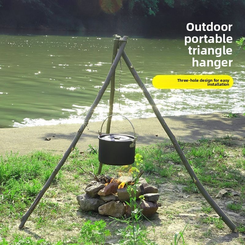 Support de cuisson portable en - Camping Hanging Cooking Pot avis et prix