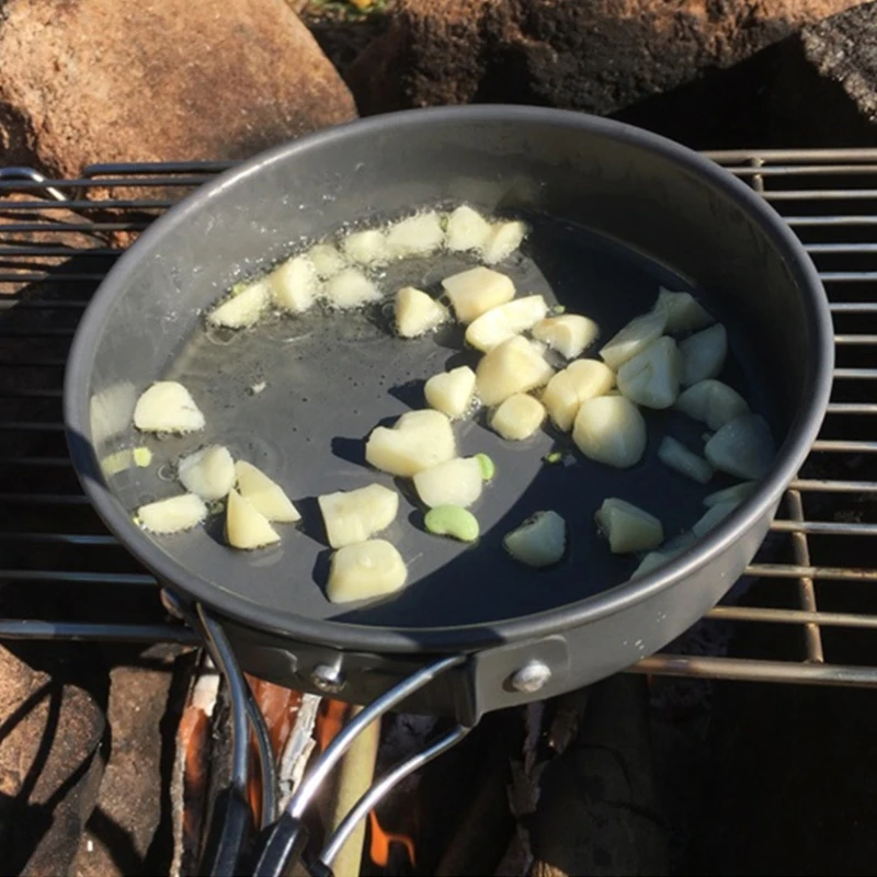Poêle à frire portable avec ra - Camping Cooking Set Lightweight avis et prix