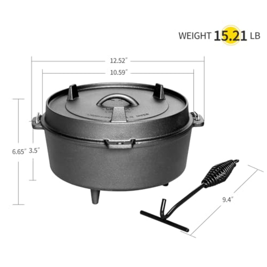 Cocotte en fonte pré-assaisonn - Skillet Cast Iron Camp avis et prix