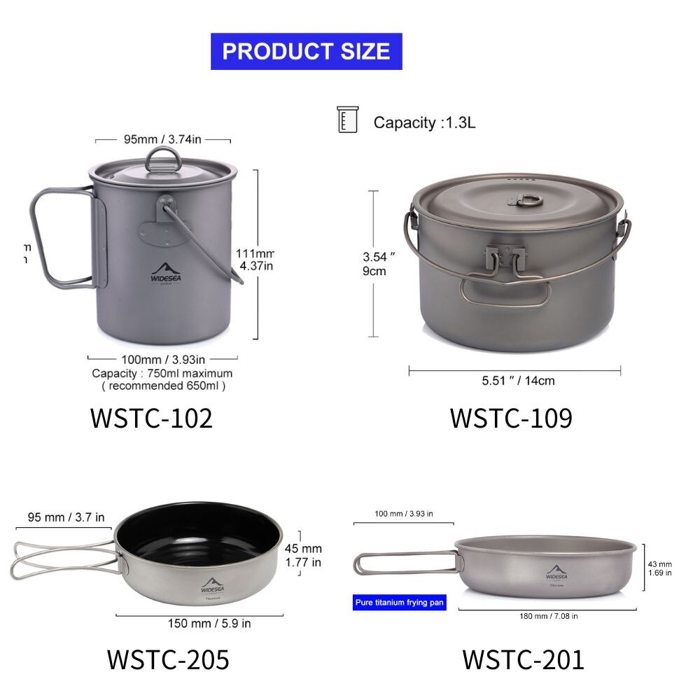ESEA-Batterie de cuisine en ti - Camping Cooking Roll avis et prix