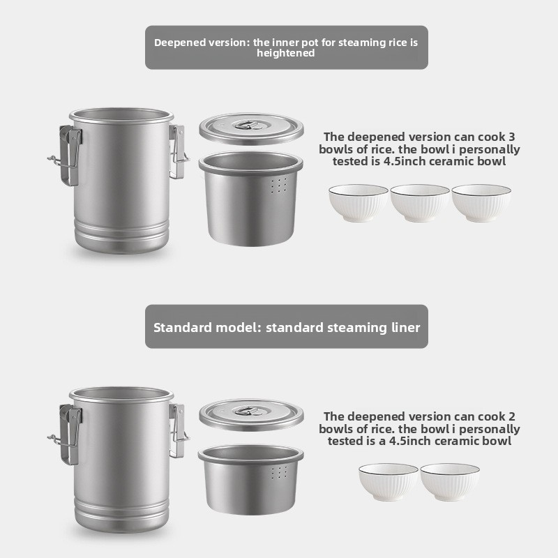 Marmite de camping multifoncti - Camping Cooking Pot Stainless Steel avis et prix