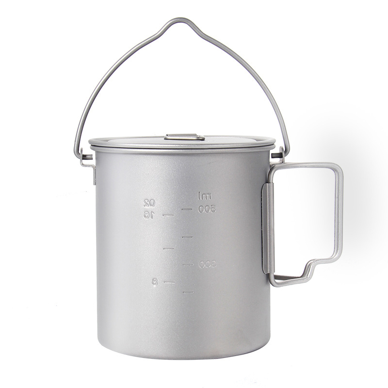 Marmite portable en titane pou - Camping Hanging Cooking Pot avis et prix