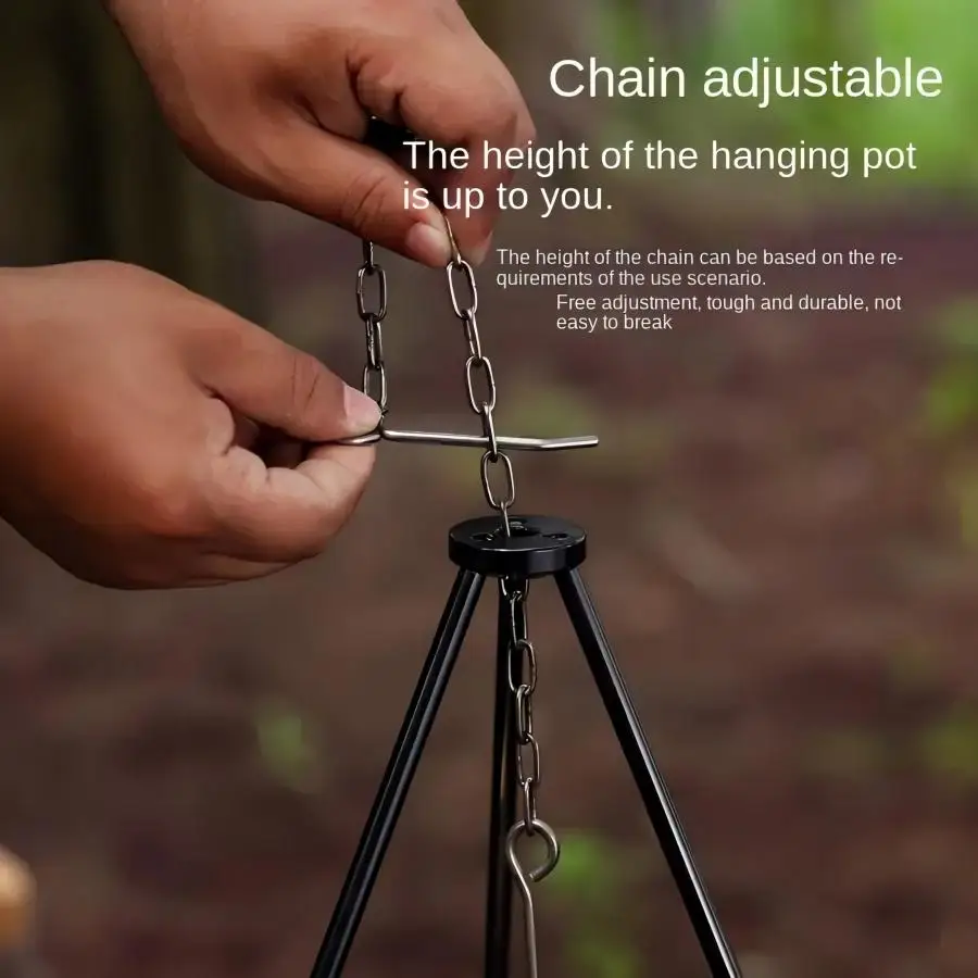 Support de cuisson triangulair - Camping Hanging Cooking Pot avis et prix