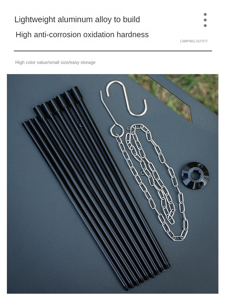 Trépied de feu de joie de camp - Camping Hanging Cooking Pot avis et prix