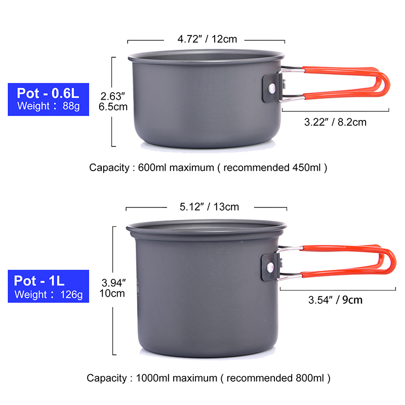 ESEA-Ensemble d'ustensiles de  - Camping Cooking Pot Stainless Steel avis et prix