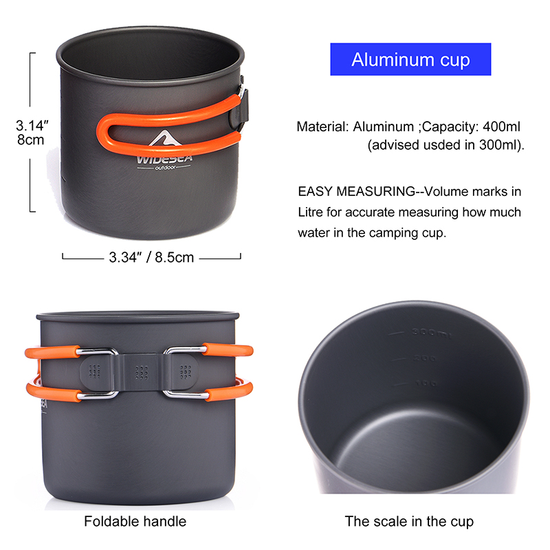 ESEA-Ensemble d'ustensiles de  - Camping Cooking Pot Stainless Steel avis et prix