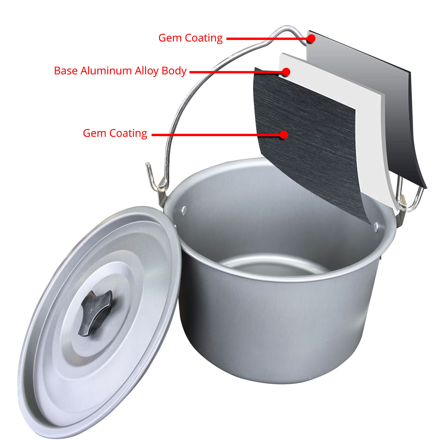 Pot suspendu d'extérieur 4L, g - Camping Hanging Cooking Pot avis et prix