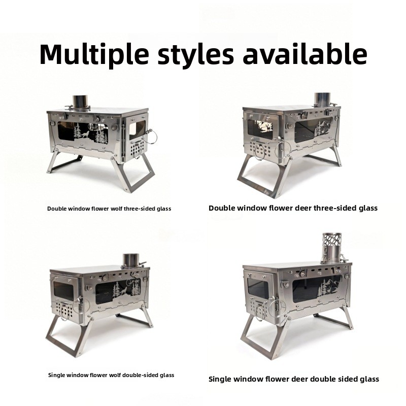 Poêle à bois pliable en acier  - Camping Cooking Wood Stove avis et prix