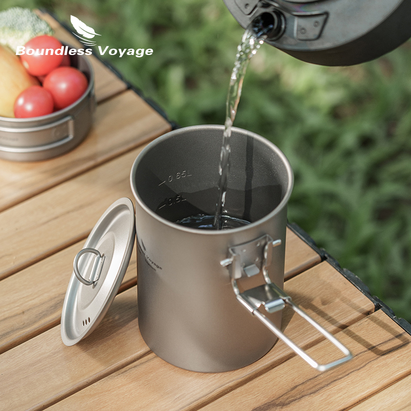 Boundless Voyage – Pot en tita - Camping Cooking Pot With Lid avis et prix