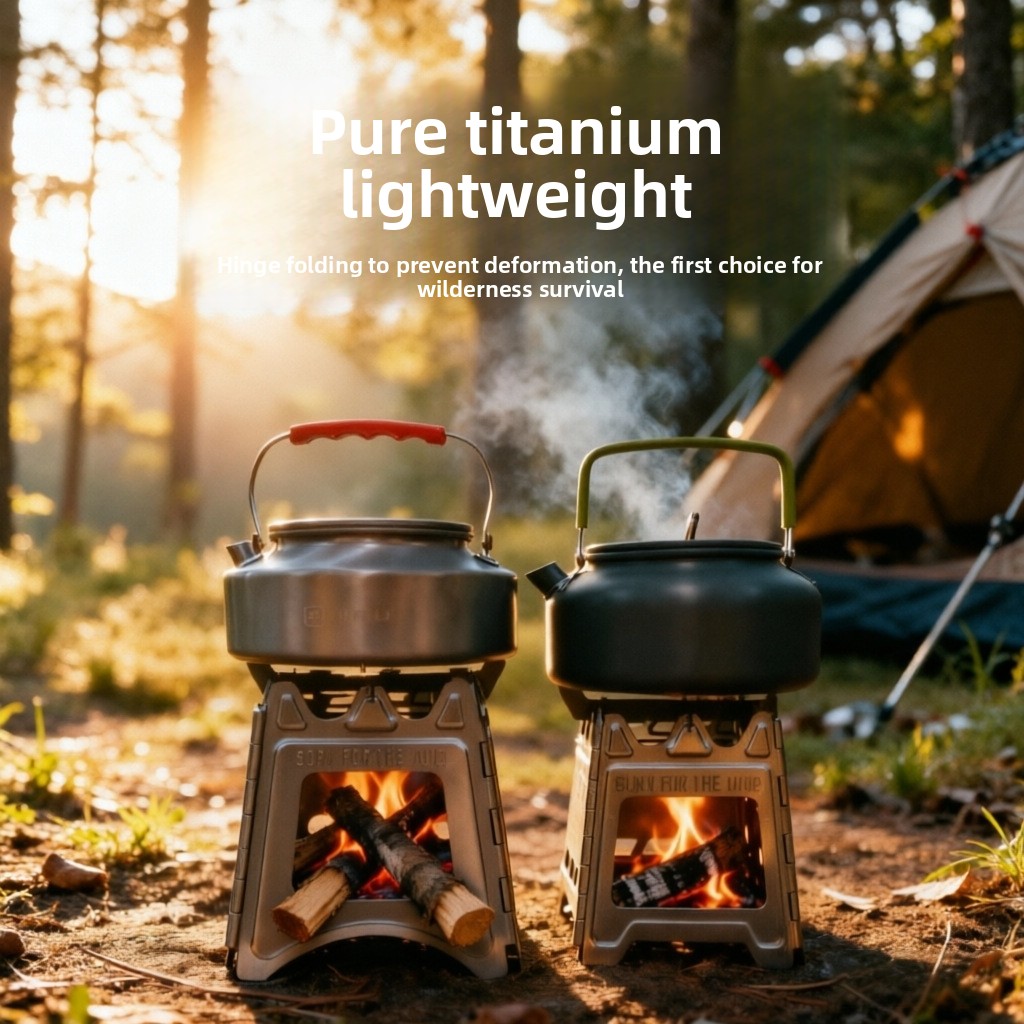 Poêle à bois compact pliable e - Camping Cooking Wood Stove avis et prix