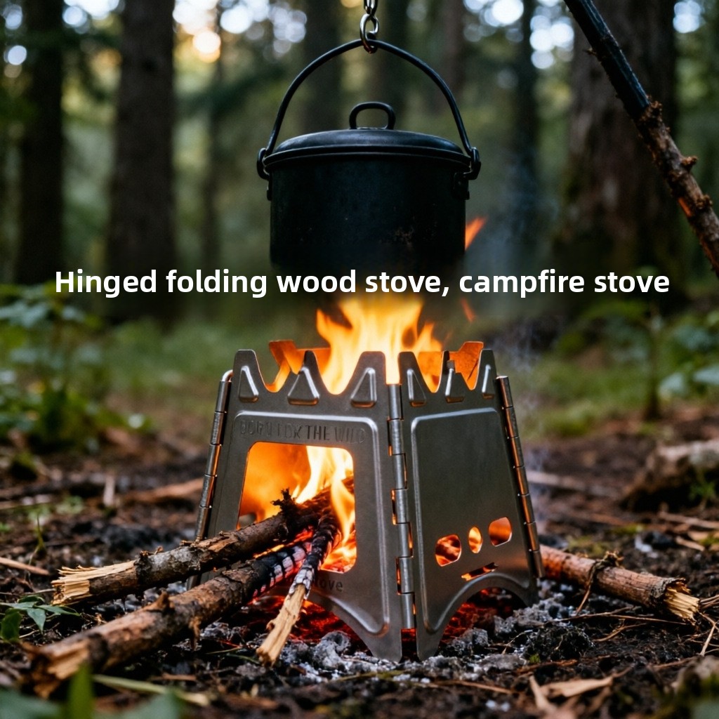 Poêle à bois compact pliable e - Camping Cooking Wood Stove avis et prix