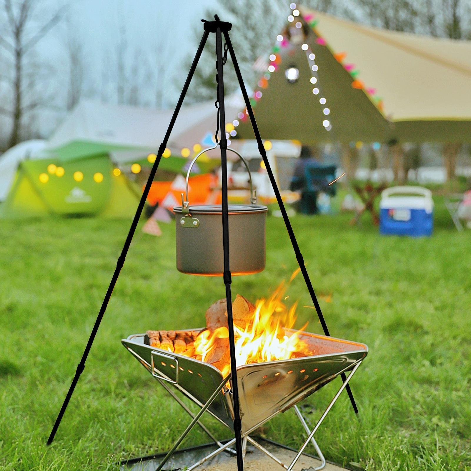 Support de cuisson triangulair - Camping Hanging Cooking Pot avis et prix