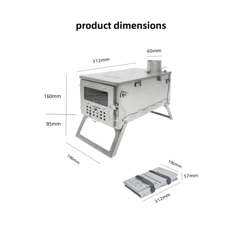 Poêle à bois pliable, en acier - Camping Cooking Wood Stove avis et prix