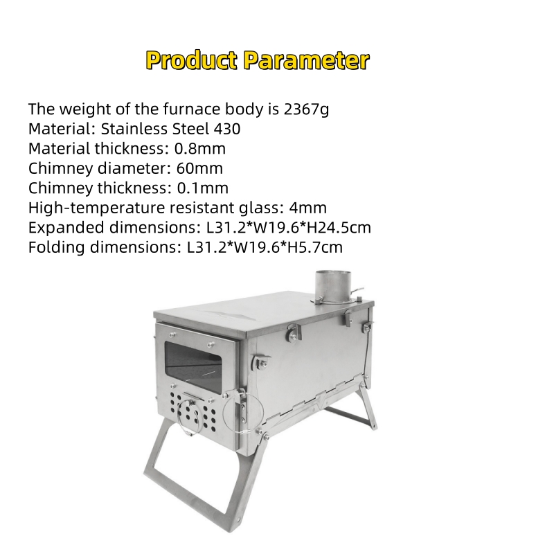 Poêle à bois pliable, en acier - Camping Cooking Wood Stove avis et prix