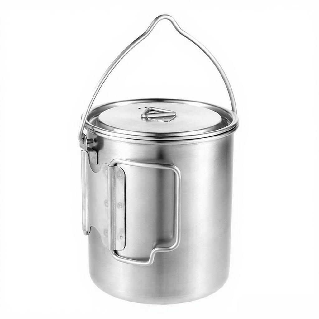 Pot en acier inoxydable de 750 - Camping Cooking Pot With Lid avis et prix