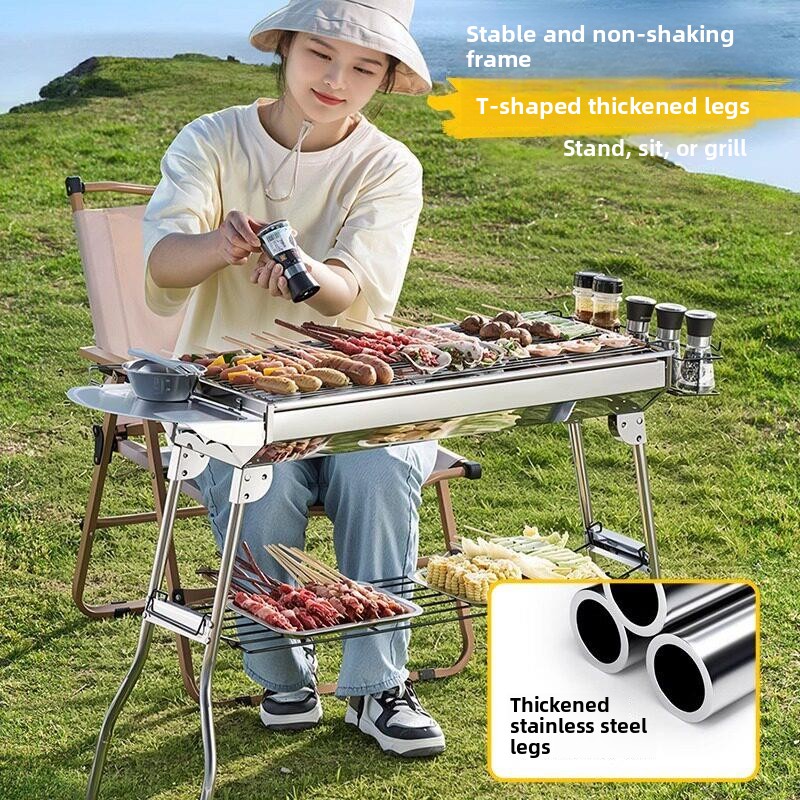Barbecue portable en acier ino - Camping Cooking Requirements avis et prix
