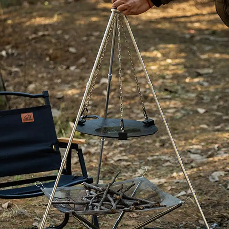 Trépied de camping en aluminiu - Camping Hanging Cooking Pot avis et prix