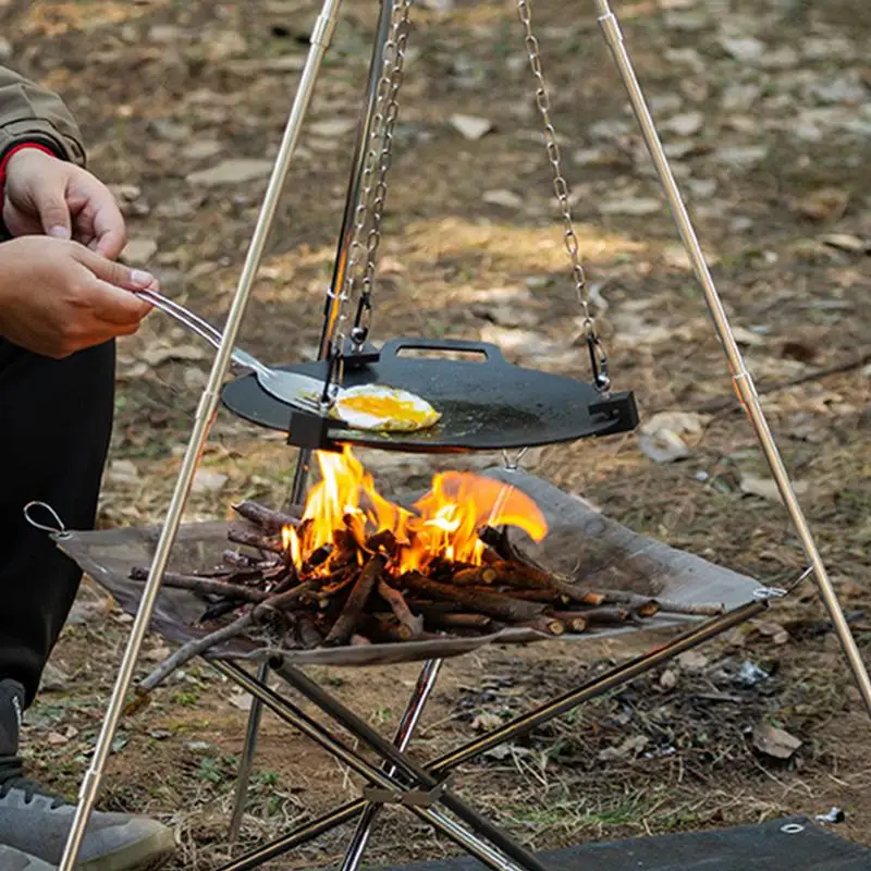 Trépied de camping en aluminiu - Camping Hanging Cooking Pot avis et prix