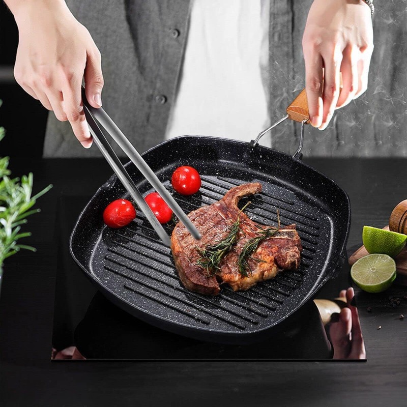 Poêle à griller carrée avec po - Skillet Cast Iron Camp avis et prix