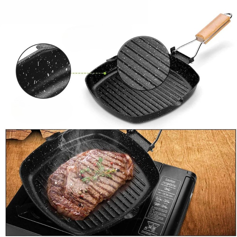 Poêle à griller carrée avec po - Skillet Cast Iron Camp avis et prix