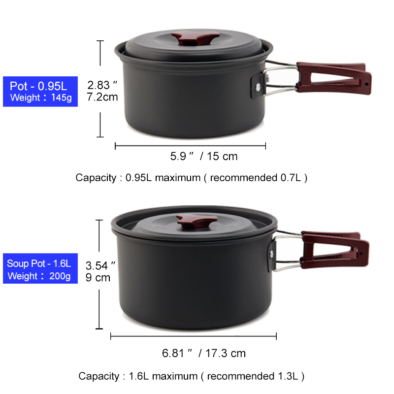Widesea – ensemble d'ustensile - Camping Cooking Set Large avis et prix