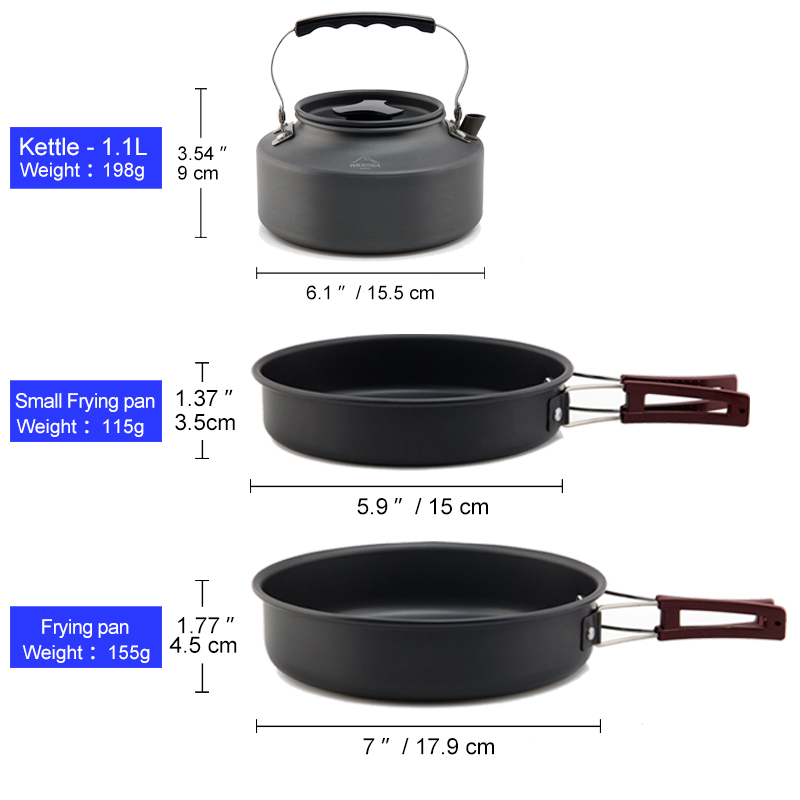 Widesea – ensemble d'ustensile - Camping Cooking Set Large avis et prix