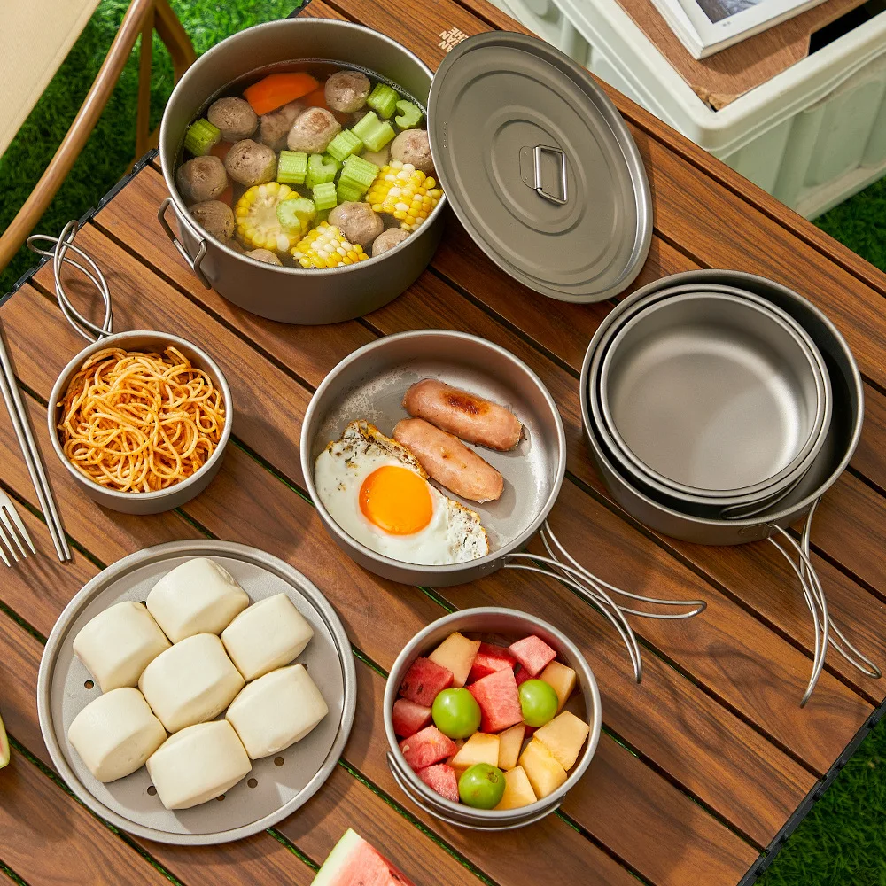 Ensemble de casseroles d'extér - Camping Cooking Set Lightweight avis et prix