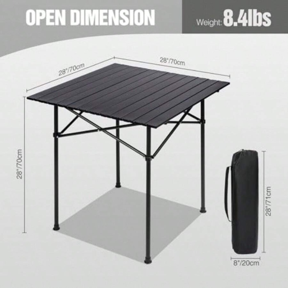 Table de camping pliable noire - Camping Cooking Requirements avis et prix